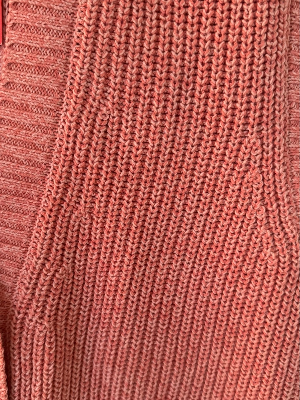 Joe Fresh Coral Knit Button-Front V-Neck Vest - Picture 3 of 5